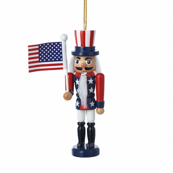 AMERICAN FLAG NUTCRACKER ORNAMENT - C6197