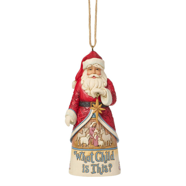 SANTA WHAT CHILD IS THIS ORNAMENT - JIM SHORE - 6019331