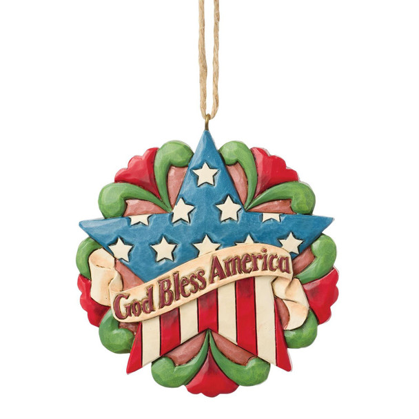 PATRIOTIC STAR ORNAMENT - JIM SHORE - 6019343