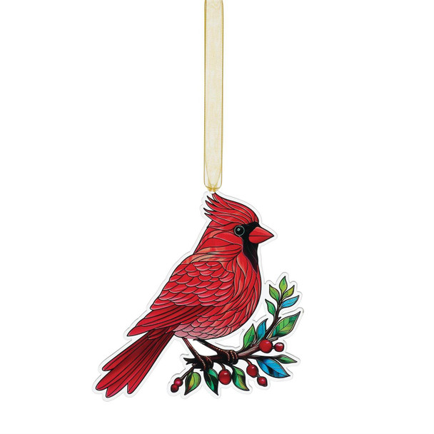 CARDINAL ACRYLIC SUNCATCHER ORNAMENT - 6019404