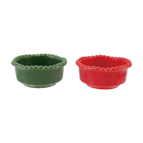 STONEWARE ORGANIC SHAPED BOWL WITH HOBNAIL RIM - XT0156A