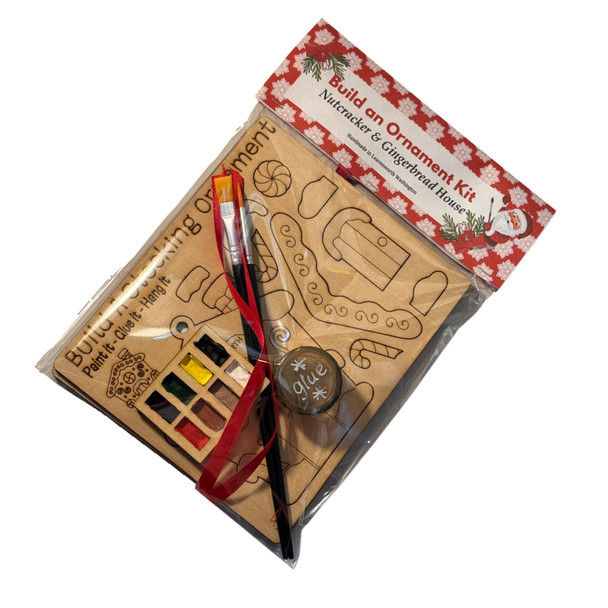 BUILD AND PAINT ORNAMENT KIT - NUTCRACKER AND GINGERBREAD - CA092
