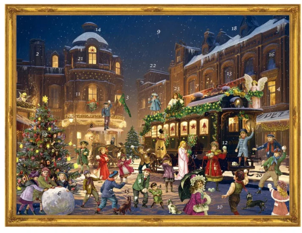 VICTORIAN CHRISTMAS TRAIN STATION ADVENT - ADV70159