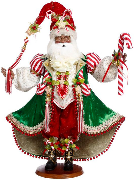 AFRICAN AMERICAN CANDYCANE AND COOKIE SANTA - 51-64250