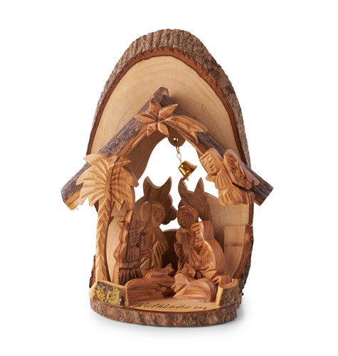 BARK GROTTO WITH COW AND DONKEY - E-36
