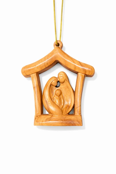 HOUSE SHAPED ORNAMENT WITH NATIVITY - HF-41