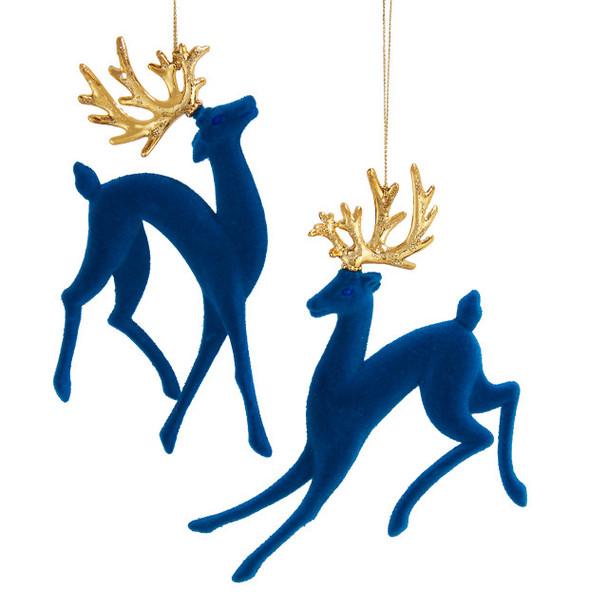 FLOCKED BLUE AND GOLD - T4010