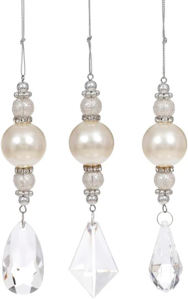 PEARL DANGLE ORNAMENT 5'' - 36-35158