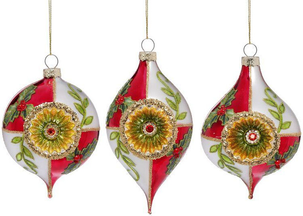 FLORAL TEARDROP - 3 INCHES - 38-61896