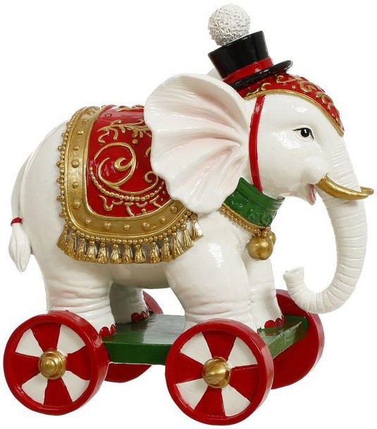 CIRCUS ELEPHANT ON WHEELS - 6X8 INCHES - 62-62722