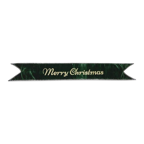 MERRY CHRISTMAS GREEN BANNER - 35800-091