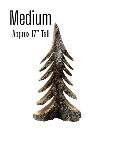 HAND CARVED TREE - MEDIUM - 17 INCHES - 28686