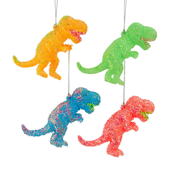 3.70" GLOW IN THE DARK DINOSAUR ORNAMENT - T3923