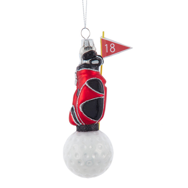 NOBLE GEMS GLASS GOLF BAG ON GOLF BALL - NBX0163