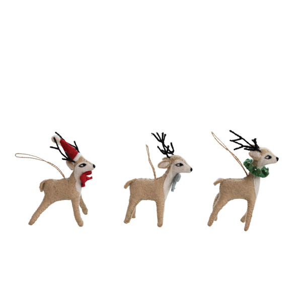 HANDMADE WOOL FELT REINDEER - XT2294A