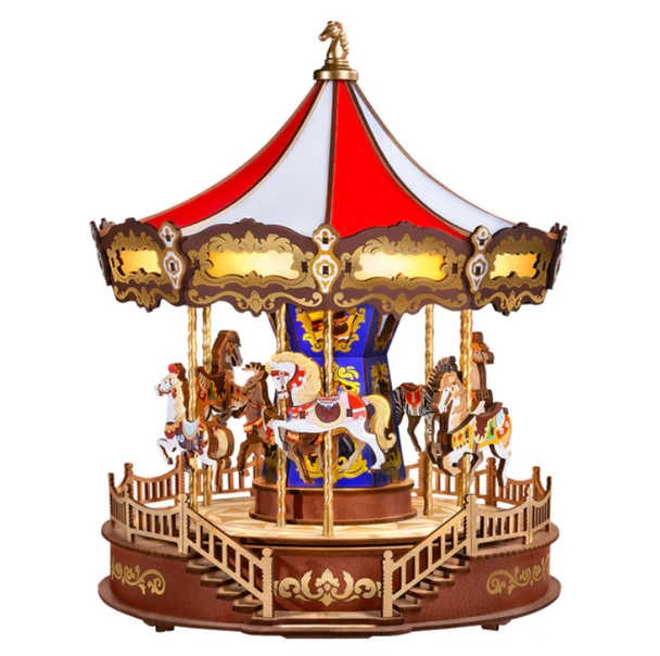 LIT MUSICAL CLASSIC CAROUSEL 3D WOODEN PUZZLE - ROLIFE - AMC01