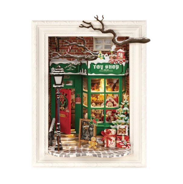 LIT SANTA'S TOY SHOP - DIY 3D WOODEN PUZZLE - ROLIFE - DP006