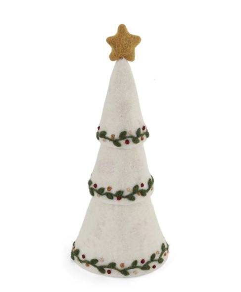 CHRISTMAS TREE WITH EMBROIDERY - 3 IN ONE - WHITE - 17625