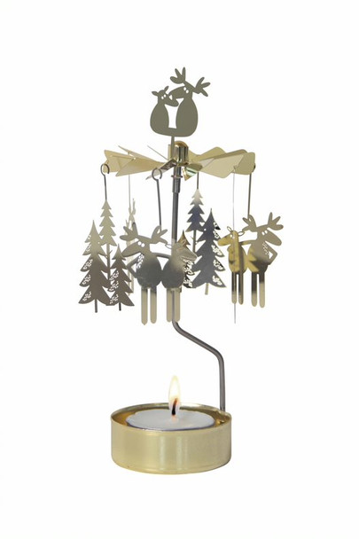 ROTARY CANDLEHOLDER - MOOSE LOVE - GOLD - 90-AN414G
