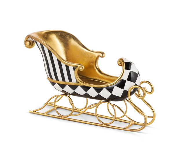 BLACK AND WHITE CHECKERED SLEIGH - 4617796
