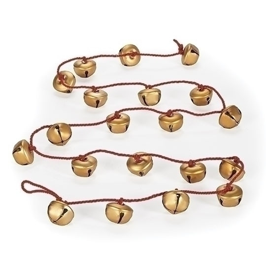 6' JINGLEBELL GARLAND WITH RED CORD - 138012