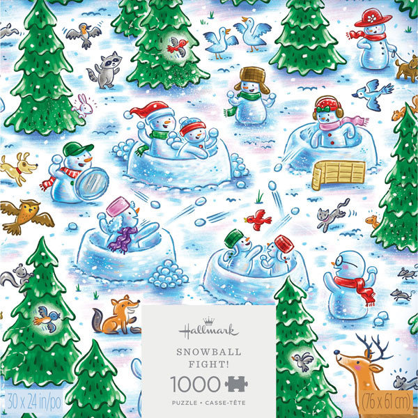 SNOWBALL FIGHT! - 1,000 PIECE JIGSAW PUZZLE - 1KCX3033