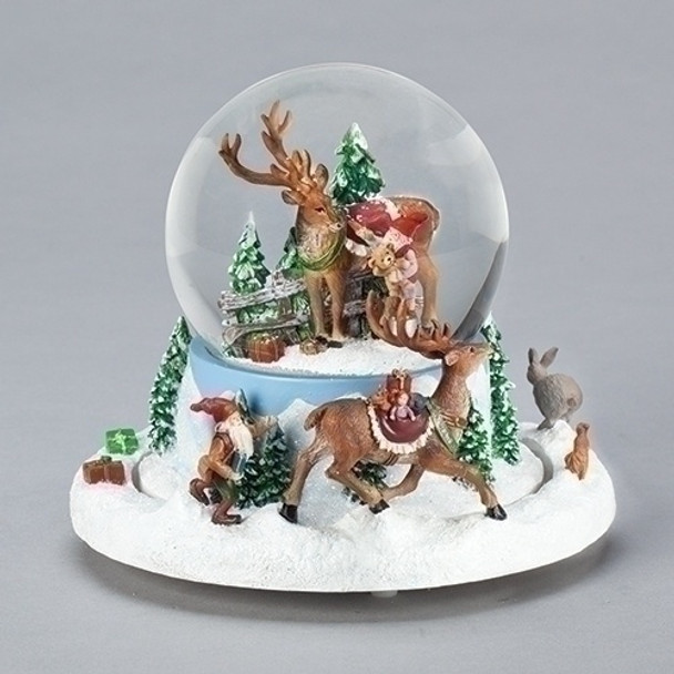 ELVES CHASING DEER DOME - 133580