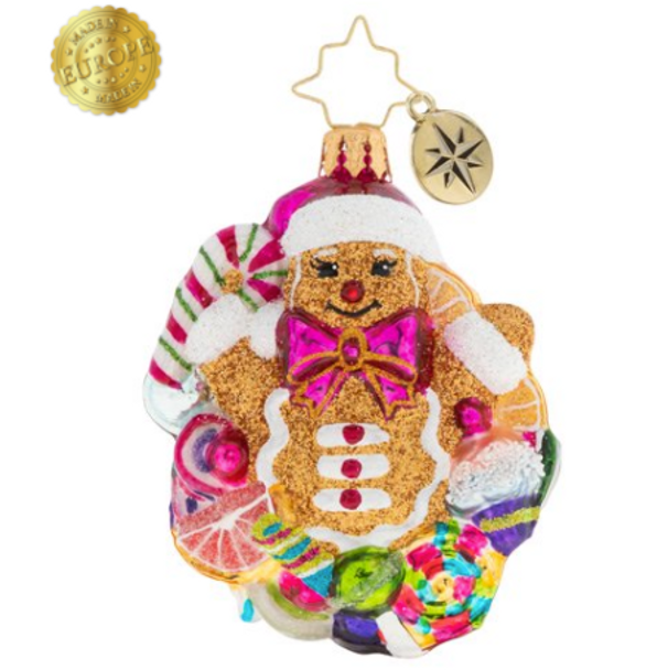 Surprise! The gingerbread man has arrived. And he's bursting with delight that Christmas is almost here.