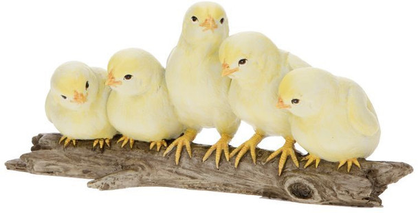 Adorable Chicks on Branch by Mark Roberts