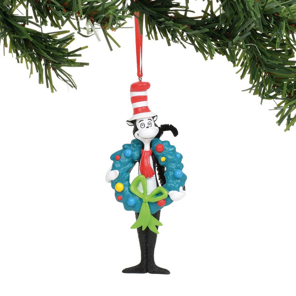 CAT IN THE HAT W/WREATH - 6011077