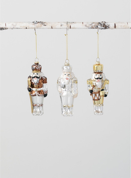 GLASS NUTCRACKER ORN