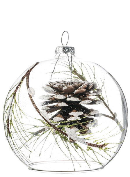 PINECONE INSIDE GLASS DOME