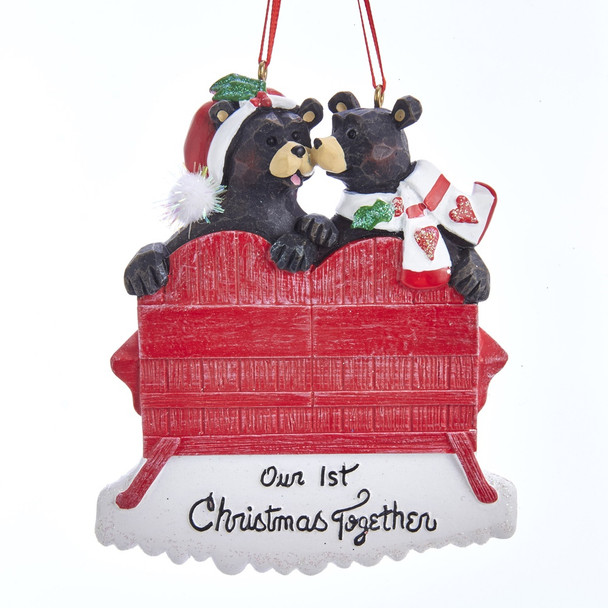 1ST XMAS BLACK BEAR RED CHAIR