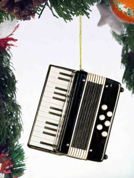BLACK ACCORDION ORNAMENT - OKB