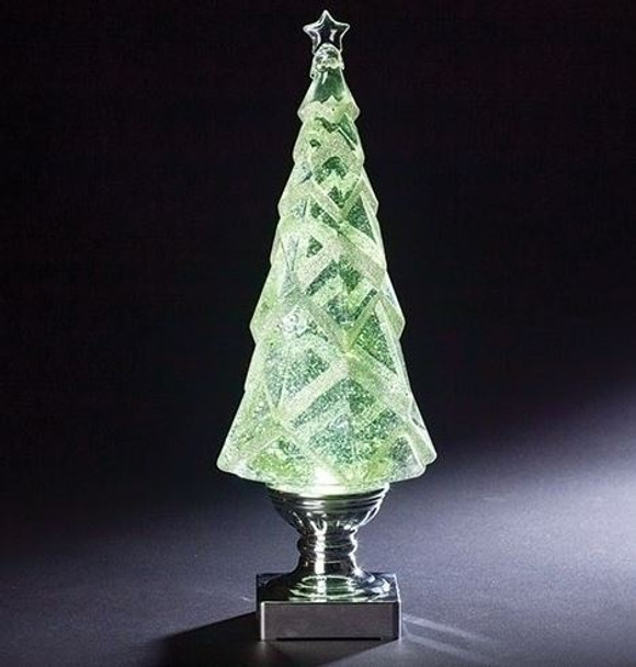 SILVER GLITTER SWIRL TREE - 133324