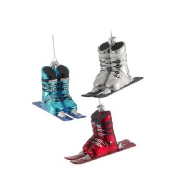 SKI BOOTS W/SKIS ORN - NB1016