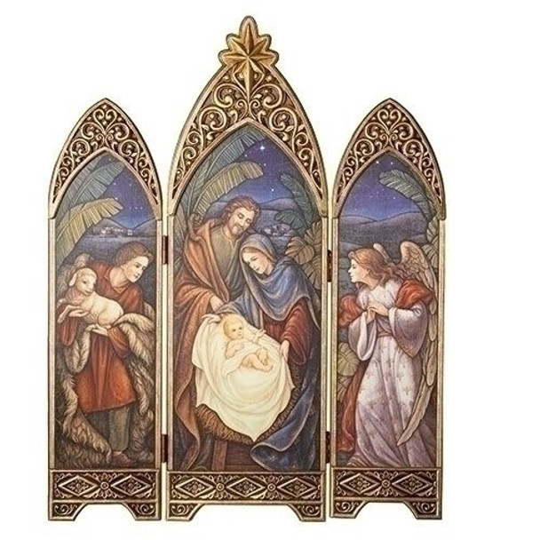 NATIVITY TRIPTYCH WITH ANTIQUE STAR - 131282