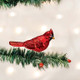 SHINY RED NOTHERN CARDINAL ORNAMENT - 18137