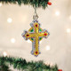 GOLD JEWELED CROSS ORNAMENT - 36305