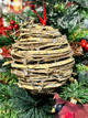 GLITTER RATTAN BALL ORNAMENT - 24629