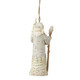 WHITE WOODLAND BIRCH BARK SANTA ORNAMENT - JIM SHORE - 6015164