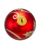 80MM GLASS RED WITH MUSICAL NOTES ORN - GG0912