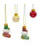 25MM GLASS STOCKING AND BALL ORNAMENT - GG1066