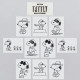 MANY FACES OF SNOOPY TINY TIN TATTOOS - 3064-03