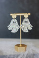 FLOWY GHOST SILVER HOLOGRPAHIC EARRINGS - SILVHOLOGHOST