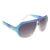 #9026 Aviator Sunglasses | Tricolor Transparent Frames | Blue, Purple & Clear