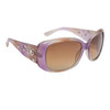 DE127 Designer Sunglasses for Ladies | Lavender ~  Light Grey ~ Beige Color Blend Transparent Frame