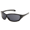 XS97 Sports Sunglasses Dark Grey Color Transparent Frames