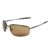 XS23 Metal Sport Sunglasses Gun Metal Frame with Brown Lenses