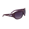 Rhinestone Flower Temple Fashion Sunglasses - Style #DI126 Purple w/Lavender Flower